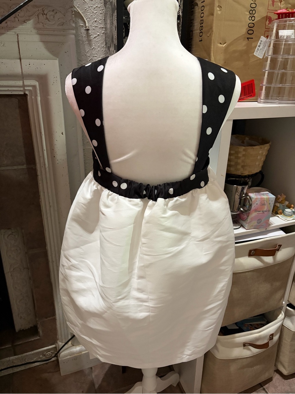 Cider Black Polka Dot & White Mini Dress - Picture 2 of 4
